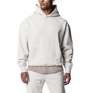 Wholesale Men Hoodies 100% Cotton Fleece Drop Shoulder Style Fitting Custom GSM for Casual Wear Sweatshirt - Product Image 2