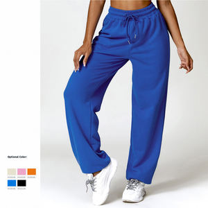 Pantalon de jogging en molleton pour femme, taille mi-haute, coupe ajustée, style vintage, en coton, différentes couleurs, pour l'hiver, vente en gros - Product Image 6