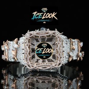 นาฬิกาข้อมือผู้ชาย ICELOOK หรูหรา สแตนเลสสตีล ทรงเหลี่ยม 40 มม. ระบบอนาล็อก ควอตซ์ เรืองแสง กระจกแซฟไฟร์ สาย 25 ซม. หัวเข็มขัด น้ำหนักเบา - Product Image 1
