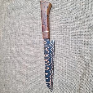 Cuchillo de Chef Personalizado Hecho a Mano Jexmoo de Acero Inoxidable con Mango Elegante y Funda de Cuero de 13 Pulgadas, Regalo para Chef - Product Image 2