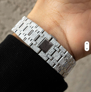 Montre de Plongée Mécanique de Luxe pour Homme, Boîtier Carré en Moissanite, Cadran à Chiffres Romains, Lunette ABS, Style Rappeur, Diamants VVS - Product Image 2