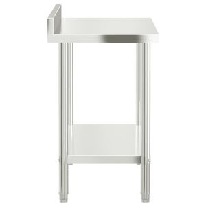 Tavolo da lavoro cucina commerciale con 43.3 di alzatina \ "x21.7 \" x36.6 \ "fabbricazione in acciaio inox - Product Image 6