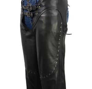 Samroz Sports Premium Leather Seamless Fusing Motorcycle <b>Riding</b> <b>Chaps</b> for Women Bikers All Seasons - Product Image 3