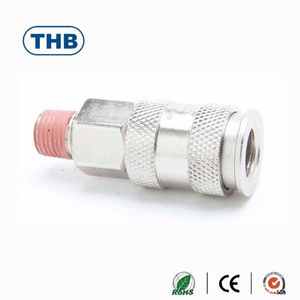 ข้อต่ออากาศแบบสแตนเลสแรงดันสูง 4 in 1 ยูนิเวอร์แซล THB ขนาด 1/4 นิ้ว เกลียวตัวผู้ PT - Product Image 2
