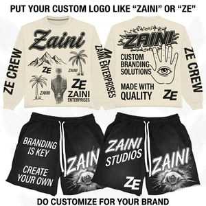 Ensemble sweat-shirt à capuche respirant en polaire polyester/coton 340 GSM et short noir avec impression de logo personnalisé pour homme, hiver - Product Image 1
