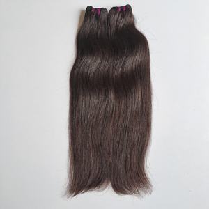 Paquetes de cabello de templo indio crudo al por mayor 100% cabello humano virgen, 100% cabello humano indio, paquetes de cabello indio crudo - Product Image 3