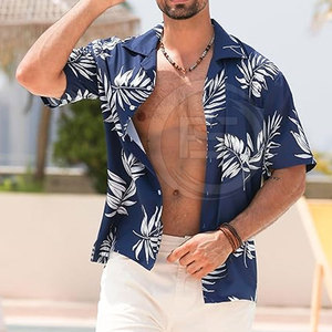 New Arrival Custom Color Solid Hawaiian T-<b>Shirt</b> Breathable Eco-Friendly 100% Cotton <b>Short</b> <b>Sleeve</b> Regular Fit High Quality Men's - Product Image 2