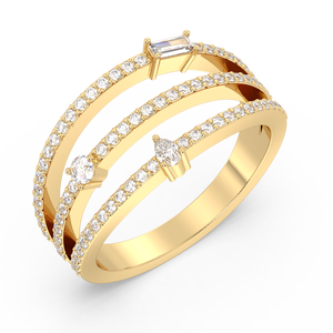 Bagues de fiançailles REYES personnalisables en argent sterling 925 avec moissanite, bijoux fins à la mode pour femmes, cadeaux d'anniversaire - Product Image 2