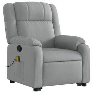 Sillón Reclinable de Masaje con Función de Elevación, Color Gris Claro - Product Image 3