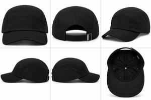 Casquette unisexe 5 panneaux en tissu maillé imperméable, ajustable, respirante, avec œillets, décontractée, pour adulte, été, panneau avant - Product Image 6