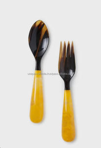 Juego de cubiertos de cuerno de cuchara orgánica para comedor Juego de cuchillo y cuchara de tenedor de cuerno de calidad superior para comidas elegantes - Product Image 3