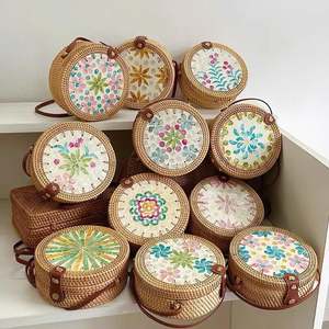 99 GOLD DATA Kelsey Rattan Satchel Bag Eco-Friendly Fashion Vintage Style Cross-Body <b>Shoulder</b> <b>Strap</b> 1-1.9L Capacity for Daily - Product Image 5