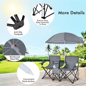 Sedia da Campeggio con Ombrello, Leggera e Pieghevole, per Pesca/Spiaggia, Piscina, Parco, Camera da Letto, Viaggi e Altre Applicazioni - Product Image 5