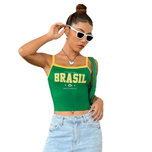 เสื้อกล้ามครอปสายเดี่ยวสไตล์บราซิล Y2K สำหรับผู้หญิง ทรงเข้ารูป เหมาะสำหรับฤดูร้อน รับผลิตแบบ OEM และขายส่งเสื้อผ้าสตรี - Product Image 4