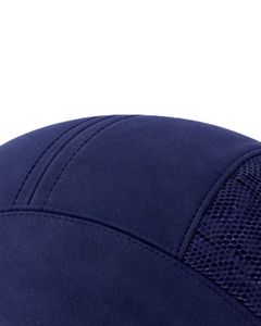 Men Navy Blue Mesh Panel Sports Cap Breathable Lightweight Adjustable Summer Running Training Outdoor Baseball Hat For Men Use - Product Image 4