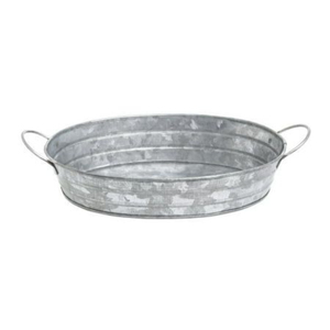 Plateau de service rond en métal, design solide, style rétro, poignées durables pour une utilisation en cuisine, plateaux de service pour la nourriture et les boissons dans les hôtels - Product Image 2