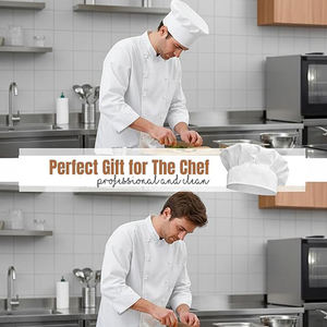 Adult Adjustable Disposable <b>Paper</b> Chef Hat <b>Kitchen</b> Cooking Non Woven Hat Restaurant - Product Image 5