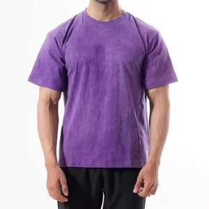 Camisetas de Hombre al por Mayor con Lavado Ácido, Estilo Personalizado de Alta Calidad, Casuales, Lisas, de Manga Corta, con los Mejores Materiales de Algodón, Tallas Grandes, en Oferta - Product Image 1