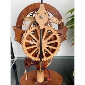 Nuevo Reloj de Escritorio Mecánico de Madera, Diseño Circular, Silencioso, sin Tictac, Estilo Rústico, Reloj Decorativo - Product Image 6