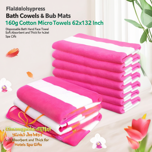 Toallas Microfibra de Algodón de 160g, 62x132 Pulgadas, Desechables, para Baño, Manos y Cara, Suaves, Absorbentes y Gruesas, para Hoteles, Spa y Regalos - Product Image 3