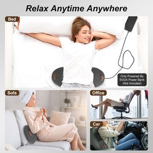 Portable 3-in-1 Lumbar <b>Massager</b> with Heating <b>Vibration</b> Airbag Stretch Memory Foam <b>Back</b> Support Pillow for Home Office Car Use - Product Image 4