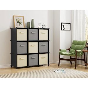 Portable 9-Cube Closet <b>Storage</b> Organizer Mobile Closet Systems & Cubes Shelves for <b>Clothes</b> - Product Image 4