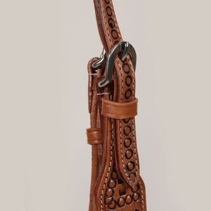 Conjunto de Brida para Caballo Estilo Western, Cabezada de Cuero Grabada a Mano con Collarín y Riendas a Juego - Product Image 4