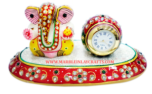 Statue de seigneur Ganesh en marbre - Product Image 5