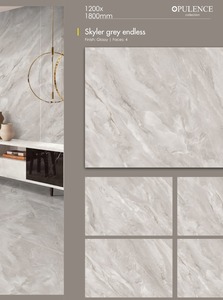 กระเบื้องผนังลายหินอ่อนขนาด 1200x1800 มม. สีเบจ กระเบื้องเซรามิกตกแต่งขนาดใหญ่ สำหรับตกแต่งผนังภายในห้องนั่งเล่นและห้องน้ำ - Product Image 3