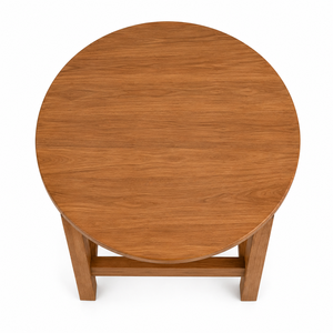 Mesa Auxiliar Cuadrada de Teca Sólida con Estructura de Almacenamiento Abierta Suspendida, Diseño Escandinavo Moderno - Product Image 4