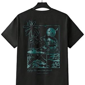 ชุดเซ็ตฤดูร้อนสำหรับผู้ชาย ดีไซน์เฉพาะตัว คุณภาพสูง เสื้อยืดแขนสั้นและกางเกงขาสั้น ชุดลำลอง 2 ชิ้น สำหรับกิจกรรมกลางแจ้ง - Product Image 3