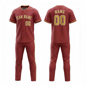 Tenue de baseball homme 2026 de qualité supérieure, 100 % polyester respirant, ensembles personnalisables, couleurs sur mesure, logo privé, grandes tailles, manches courtes - Product Image 5