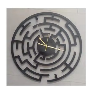 High On Demand <b>Golden</b> Metal <b>Wall</b> <b>Clock</b> Round Abstract Geometric Design Quartz Analog Silent Living Room Hanging <b>Clock</b> - Product Image 6