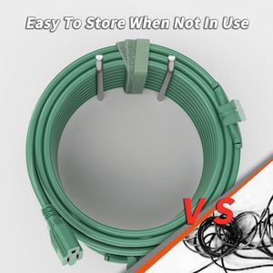 Cable de Extensión para Exteriores de 25 Pies, Verde, Calibre 16/3, con 3 Tomas de Corriente Espaciadas Uniformemente, Enchufes Múltiples para Uso en Exteriores - Product Image 3