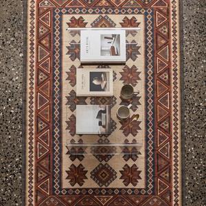 Tapis en laine bouclée tissé à la main - Style moderne, antidérapant, à poils moyens, avec envers en toile de coton et franges décoratives - Product Image 3