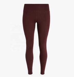 Leggings de Yoga ajourés en Nylon uni pour femmes, Spandex, longueur complète, vente en gros, - Product Image 1