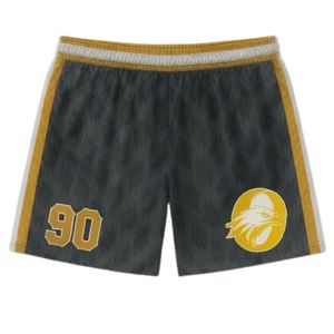 Unisex Gray Gold Lacrosse <b>Shorts</b> <b>Polyester</b> Athletic Uniform Lightweight Team Sports Wear Training Apparel - Product Image 1