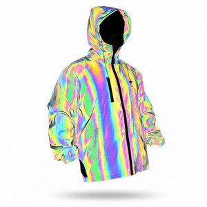Veste réfléchissante arc-en-ciel légère, design personnalisé, avec tissu réfléchissant coloré pour les sports de plein air et les voyages - Product Image 4