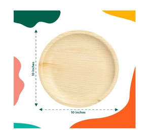 Platos de Hoja de Areca de Alta Calidad con 3 Compartimentos, Libres de Químicos, Compostables, Vajilla Ecológica, Platos Naturales para Buffet para Eventos - Product Image 6