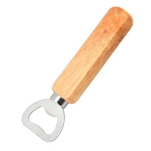Ouvre-bouteille à manivelle en acier inoxydable avec poignée en bois, décapsuleur manuel, outil de cuisine et de bar, conception durable, usage domestique - Product Image 2