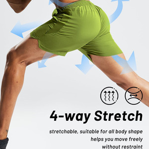 Shorts de sport décontractés pour hommes en polyester 100 %, 350 g/m², pour la course et la gym, avec broderie en silicone, vente en gros - Product Image 5
