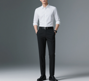 <b>Man</b> Dress <b>Pant</b> Casual Slim Trousers <b>Man</b> Dress <b>Pant</b> Formal Business Office <b>Pants</b> Straight Leg Lightweight Breathable <b>Stretch</b> Work - Product Image 1