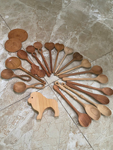 Vietnam Handmade Heart Shape Wooden <b>Spoon</b> Natural Eco-Friendly Kitchen Tool Bulk Manufacturer Export - Product Image 3