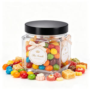 Wholesale Empty 530ml PET Square <b>Jar</b> - 18oz Food Grade <b>Plastic</b> Container for Candy Nuts Snacks Honey Storage Custom Packaging - Product Image 5