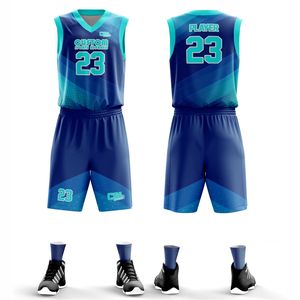 Conjunto de Uniforme de Baloncesto 2026 con Nuevo Diseño, Serigrafiado, Sólido, Transpirable, sin Mangas, con Número de Equipo y Pantalones Cortos con Cintura Elástica - Product Image 1