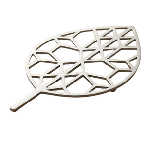 Stainless Steel Leaf Trivet Heat Resistant Hot Pot Coaster Modern Table <b>Mat</b> for Kitchen - Product Image 4