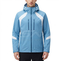 Veste de randonnée pour homme, légère, à capuche, résistante au vent, respirante, fermeture éclair intégrale, pour le voyage en plein air