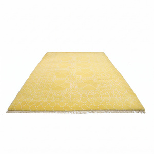 DECORDEC Wool Hand Tufted Non-Slip Eco-Friendly Thick Pile <b>Rug</b> Modern Stitched Geometric Lattice Pattern for Living Room Hotel - Product Image 2