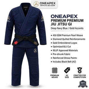 ชุดยูโด/ยิวยิตสู ONE APEX สีน้ำเงินกรมท่า พรีเมียม สำหรับผู้ชาย สำหรับฝึกซ้อมและแข่งขัน รับผลิตตามสั่ง ขายส่ง - Product Image 2