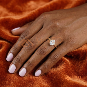 14K Yellow Gold Double-Claw Oval <b>Solitaire</b> <b>Ring</b> – Timeless Gold Engagement Band Yellow Gold Over <b>Silver</b> Oval Cut <b>Ring</b> - Product Image 4